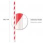 Preview: Trinkhalm Papier FSC® Mix 19,7cm rot gestreift - gastroBASICS